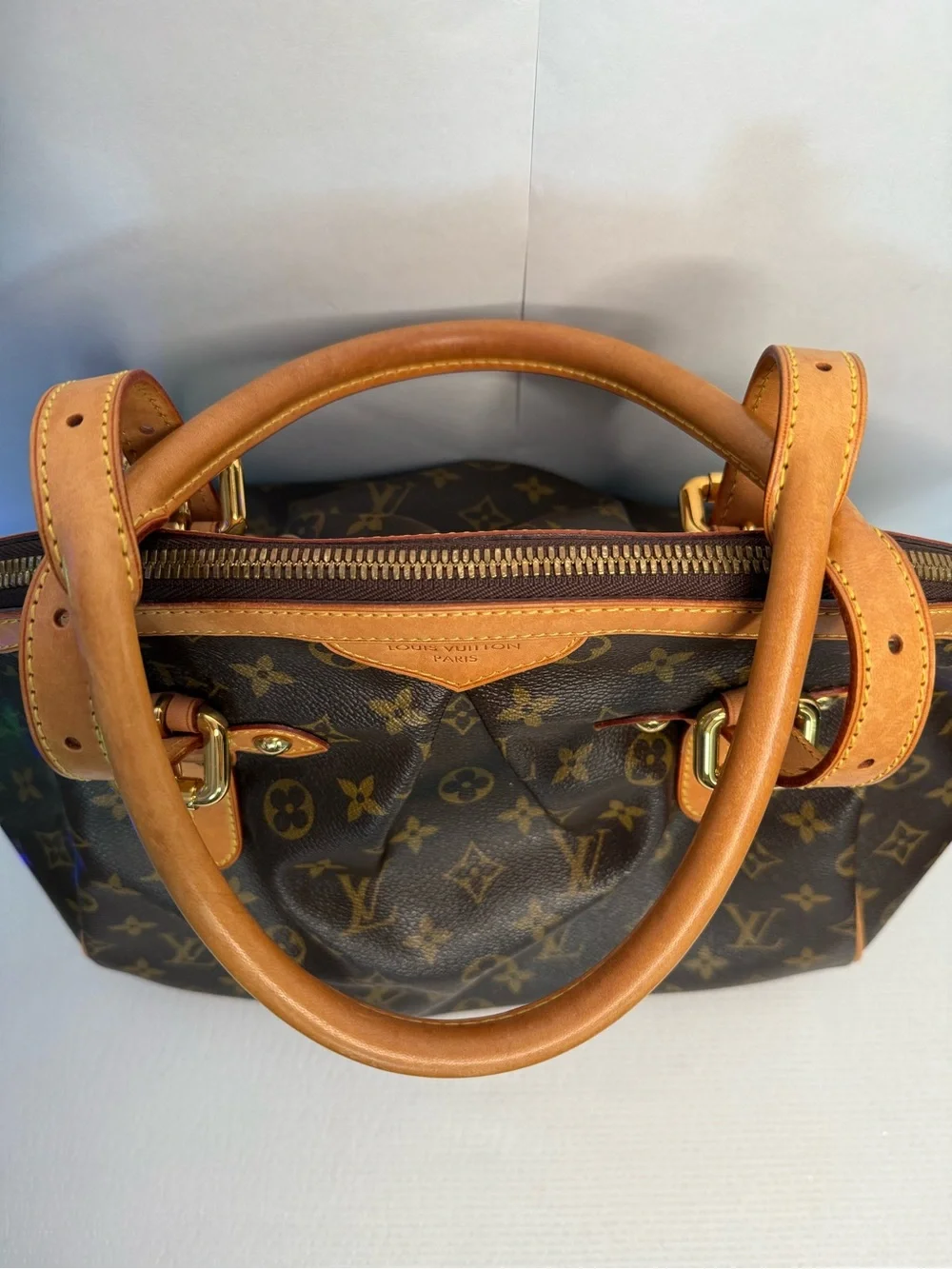 Louis Vuitton Tivoli GM Monogram Canvas Brown Satchel with Vachetta Trim